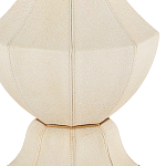 Настольная лампа с фактурным конусовидным абажуром и кожаным каркасом Malifis варинант исполнения - 1 | Loft Concept в Нижнем Новгороде