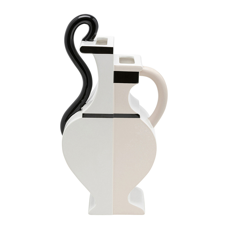 Ваза Concordia Black and White Белый Бежевый Черный в Нижнем Новгороде | Loft Concept 