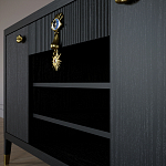 Комод-буфет Elsa Dreams Black с открытыми полками   варинант исполнения - 7 | Loft Concept в Нижнем Новгороде