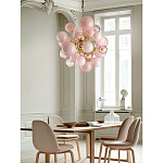 Люстра розовые шары на золотом каркасе Pink Light Bubbles варинант исполнения - 5 | Loft Concept в Нижнем Новгороде