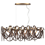 Люстра подвесная линейная с переплетенными металлическими лентами и цепочками Atlantis Chain варинант исполнения - 4 | Loft Concept в Нижнем Новгороде