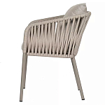 Стул серо-бежевый с декоративным плетением на спинке и подлокотниках Chair Weave варинант исполнения - 6 | Loft Concept в Нижнем Новгороде