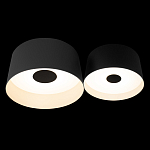 Потолочный светильник с 2-мя цилиндрическими абажурами серого и черного цвета Urban Dome варинант исполнения - 2 | Loft Concept в Нижнем Новгороде