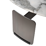 Столик журнальный с круглой мраморной столешницей на трех опорах Marble Stone Drawing варинант исполнения - 7 | Loft Concept в Нижнем Новгороде