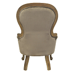 Кресло с мягкой обивкой из коричневого велюра на 4-х деревянных ножках Evelyn Classical Armchair варинант исполнения - 2 | Loft Concept в Нижнем Новгороде