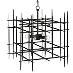 Люстра черная квадратной остроконечной формы Black Square варинант исполнения - 2 | Loft Concept в Нижнем Новгороде