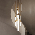 Люстра в современном стиле с 30-ю каскадными светодиодными лампами Golden LED Rain варинант исполнения - 1 | Loft Concept в Нижнем Новгороде