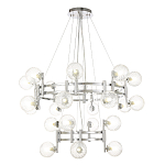 Люстра подвесная с двумя ярусами и 24-ю рельефными прозрачными плафонами из стекла Perforated Glass Bubbles варинант исполнения - 1 | Loft Concept в Нижнем Новгороде