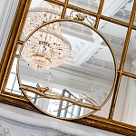 Зеркало настенное в раме золотого цвета с декором птица на ветке Mirror Portal варинант исполнения - 2 | Loft Concept в Нижнем Новгороде