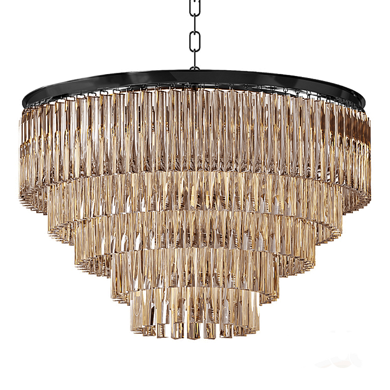 Люстра Odeon Smoke Glass Fringe Chandelier -60 Черный в Нижнем Новгороде | Loft Concept 