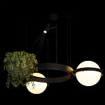 Подвесной светильник с 2-мя шарообразными плафонами и цилиндрическим спотом Light of Еyes варинант исполнения - 7 | Loft Concept в Нижнем Новгороде