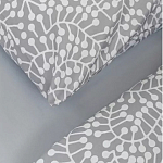 Постельное белье серого цвета с рисунком 200х220 см Blossom Essence варинант исполнения - 3 | Loft Concept в Нижнем Новгороде