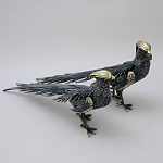 Статуэтка бронзовая пара Фазаны синие Bronze Birds варинант исполнения - 2 | Loft Concept в Нижнем Новгороде