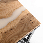 Кофейный столик со столешницей карагач и эпоксидной смолы Trina Coffee Table варинант исполнения - 2 | Loft Concept в Нижнем Новгороде