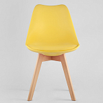 Стул с основой из пластика и мягким сиденьем Arvika Yellow варинант исполнения - 2 | Loft Concept в Нижнем Новгороде