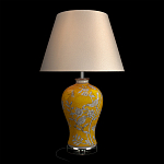 Настольная лампа желтая с изображением белых птиц Flight Among Acacia варинант исполнения - 2 | Loft Concept в Нижнем Новгороде