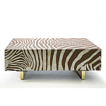 Кофейный стол Kenya Coffee Table Bone Inlay ZEBRA Beige  варинант исполнения - 2 | Loft Concept в Нижнем Новгороде