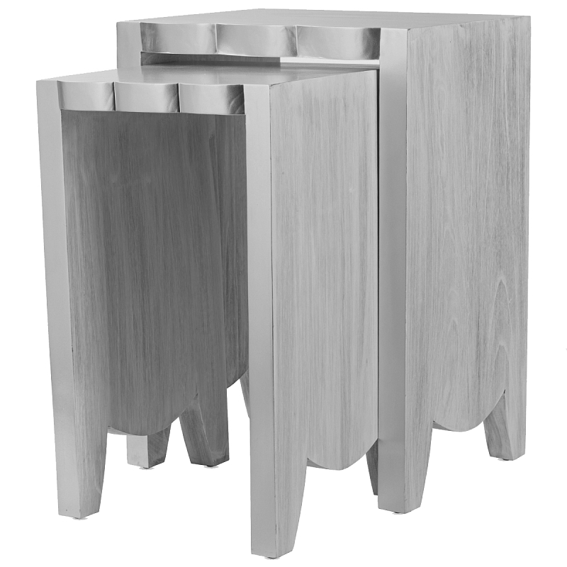 Комплект столиков UTTERMOST IMALA NATURAL ASH NESTING TABLE SET OF 2 Дерево Серый Серебряный в Нижнем Новгороде | Loft Concept 