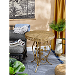 Столик приставной золотистый с орнаментом на столешнице Tanzania варинант исполнения - 4 | Loft Concept в Нижнем Новгороде