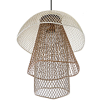 Подвесной светильник Beige Gold Mesh Tube Lampshade Hanging Lamp варинант исполнения - 3 | Loft Concept в Нижнем Новгороде