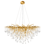 Люстра подвесная с прозрачными стеклянными подвесками в форме капель Диаметр 100 см Droplet Chandelier варинант исполнения - 2 | Loft Concept в Нижнем Новгороде