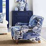 Кресло Trumann Club Chair Blue Landscape синий пейзаж варинант исполнения - 3 | Loft Concept в Нижнем Новгороде