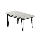 Стол обеденный с прямоугольной столешницей пыльного белого цвета на 4-х металлических ножках PAL ANCIENT WHITE варинант исполнения - 1 | Loft Concept в Нижнем Новгороде