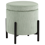 Светло-зеленый пуф на черных ножках SANJAY варинант исполнения - 1 | Loft Concept в Нижнем Новгороде