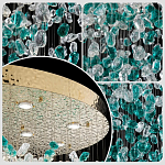 Люстра зеленая каскадная Green Light CascadeDroplet Chandelier варинант исполнения - 3 | Loft Concept в Нижнем Новгороде