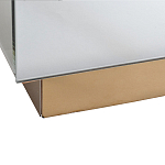 Столик журнальный зеркальный с золотым декором Gold Painted Mirror Table варинант исполнения - 3 | Loft Concept в Нижнем Новгороде