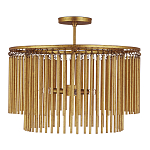 Потолочный светильник двухъярусный золотого цвета Metal Tentacles варинант исполнения - 3 | Loft Concept в Нижнем Новгороде