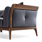 Кресло большое c каркасом из массива дерева Walnut Armchair варинант исполнения - 1 | Loft Concept в Нижнем Новгороде