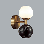 Бра с шарообразным матовым плафоном и шаром из камня на металлическом основании Orb Essence варинант исполнения - 8 | Loft Concept в Нижнем Новгороде