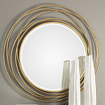 Золотое настенное круглое зеркало Golden Orbit варинант исполнения - 1 | Loft Concept в Нижнем Новгороде