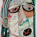 Арт-Объект плетеный из нитей большой портрет Joana Schneider  варинант исполнения - 2 | Loft Concept в Нижнем Новгороде