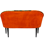 Диван двухместный из натурального бука оранжевый с цветным принтом Impressionism in Art варинант исполнения - 2 | Loft Concept в Нижнем Новгороде