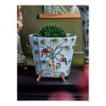 Кашпо из голубого фарфора с бронзовыми элементами Blue Garden варинант исполнения - 5 | Loft Concept в Нижнем Новгороде