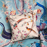 Подушка декоративная с изображением птиц в саду Beige Chinoiserie Birds in the Peach Orchard Cushion варинант исполнения - 3 | Loft Concept в Нижнем Новгороде
