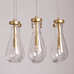 Люстра с 7-ю прозрачными плафонами из стекла в форме капли Lucid Rain  варинант исполнения - 6 | Loft Concept в Нижнем Новгороде