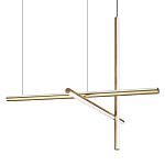 Люстра с 3-мя  пересекающимися цилиндрическими плафонами на тонких тросах Trumpet tube варинант исполнения - 1 | Loft Concept в Нижнем Новгороде