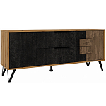 ТВ-тумба с  2-мя ящиками и закрытыми полками Stone Effect варинант исполнения - 1 | Loft Concept в Нижнем Новгороде