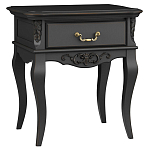 Тумба прикроватная черная из массива бука в стиле прованс Black Provence варинант исполнения - 1 | Loft Concept в Нижнем Новгороде