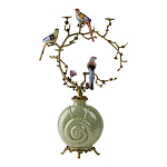 Подсвечник с декором из птиц на ветвях из фарфора с бронзовыми элементами Birds of Paradise варинант исполнения - 3 | Loft Concept в Нижнем Новгороде