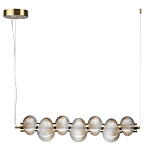 Подвесной светильник линейный с 7-ю рифлеными стеклянными шарами Marcelh Light варинант исполнения - 2 | Loft Concept в Нижнем Новгороде