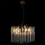 Люстра подвесная круглая в виде ветвей деревьев бронзового цвета с прозрачными подвесками-каплями Droplet Chandelier варинант исполнения - 4 | Loft Concept в Нижнем Новгороде