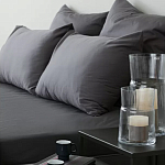 Постельное белье однотонное из сатина темно-серого цвета Eden Line варинант исполнения - 3 | Loft Concept в Нижнем Новгороде