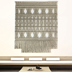 Панно на стену плетеное Макраме бежевый цвет  варинант исполнения - 11 | Loft Concept в Нижнем Новгороде