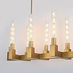 Люстра CANELLE Linear Chandelier 12 Modern Brass варинант исполнения - 1 | Loft Concept в Нижнем Новгороде