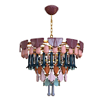 Люстра круглая с декором из разноцветных элементов в виде листьев Changing Seasons варинант исполнения - 7 | Loft Concept в Нижнем Новгороде