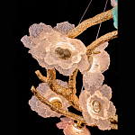 Люстра круглая на золотом каркасе с цветочным декором Miscellaneous herbs варинант исполнения - 5 | Loft Concept в Нижнем Новгороде